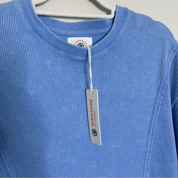 Sunnyside by Sundry Blue Crew neck top sweatshirt New - Picture 4 of 5